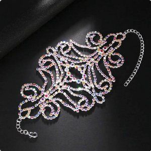 Ballroom Crystal silver braclets in XL size OR use as bicep bands